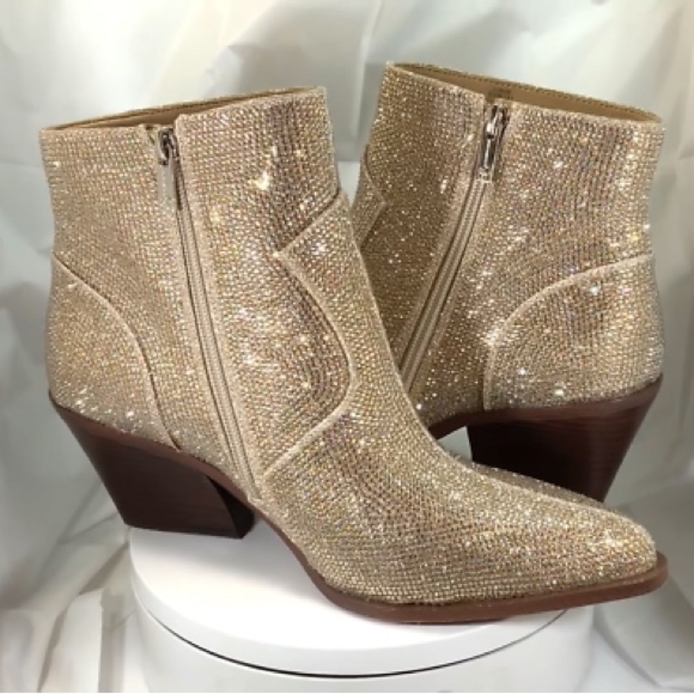 Jessica Simpson Gold Sparkle Booties
